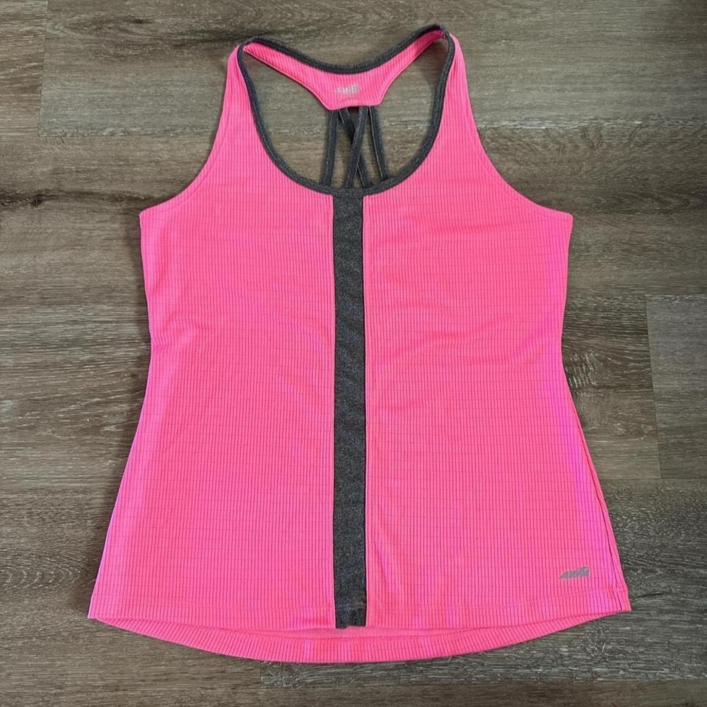 Avia Women's Racerback Athletic Tank Top Size‎ Small Pink and Grey
